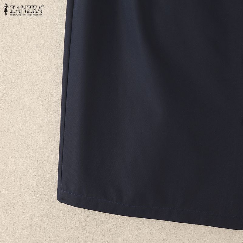 ZANZEA Gonne a matita casual da donna estive a tinta unita slim
