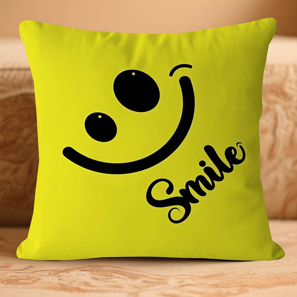 Наволочка с логотипом S-smile, съемная, стирающаяся, чехол для подушки – Мягкий лен для всех сезонов 16x16Inch