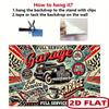 2D Flachdruck Retro Werkstatt Kulisse für Man Cave & Mechaniker Werkstatt