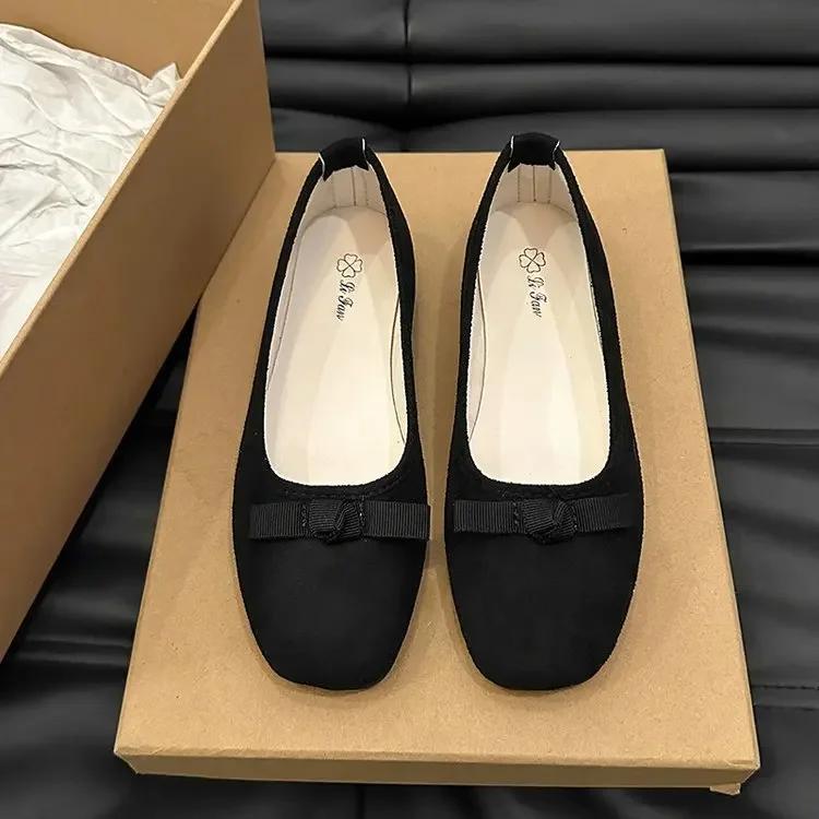 

Модные женские туфли Мэри Джейн с бантом, новые дизайнерские туфли на плоской подошве в стиле ретро, удобные женские туфли-балетки без застежек на мягкой подошве 40