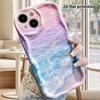 Phone Case: 2D Flat Design Suitable for iPhone 18, 17, 16, 15, 14, 13 Pro Protective Cases, Couple Style, Pink and Blue Beach, Christmas and Halloween