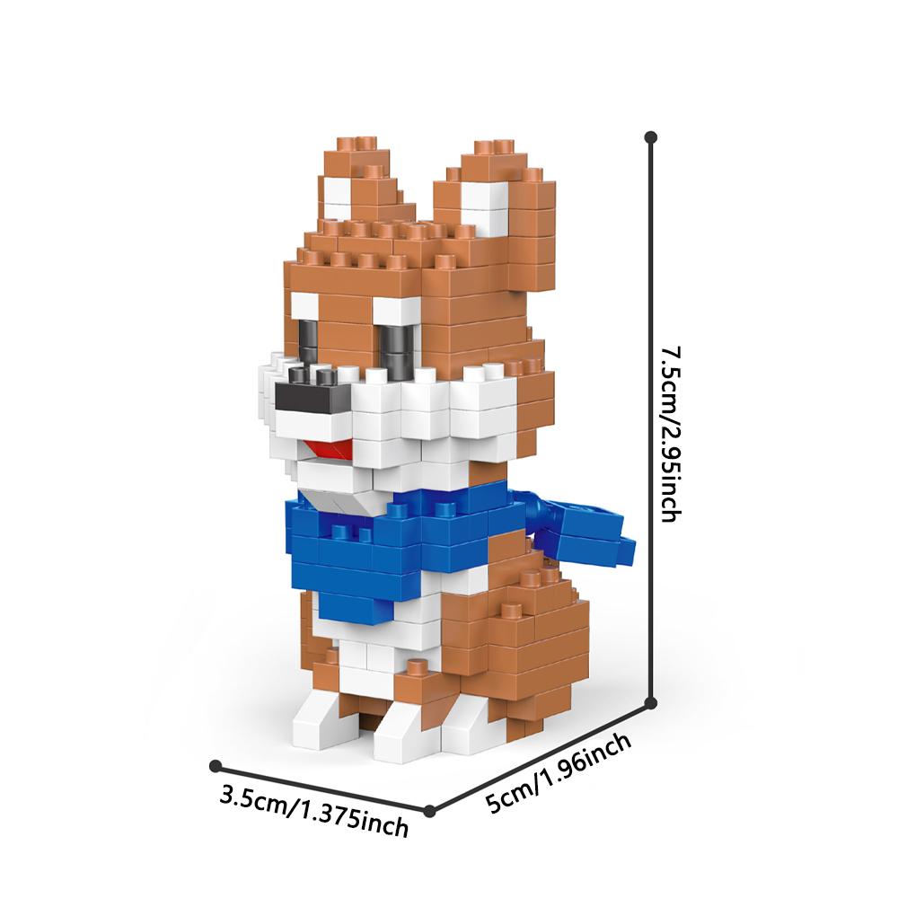 Micro Mini Bausteine Spielzeug Hundeschwarm Bietet Kindern Spaß beim Bauen Mini Niedlicher Husky Golden Retriever Weihnachtsgeschenke