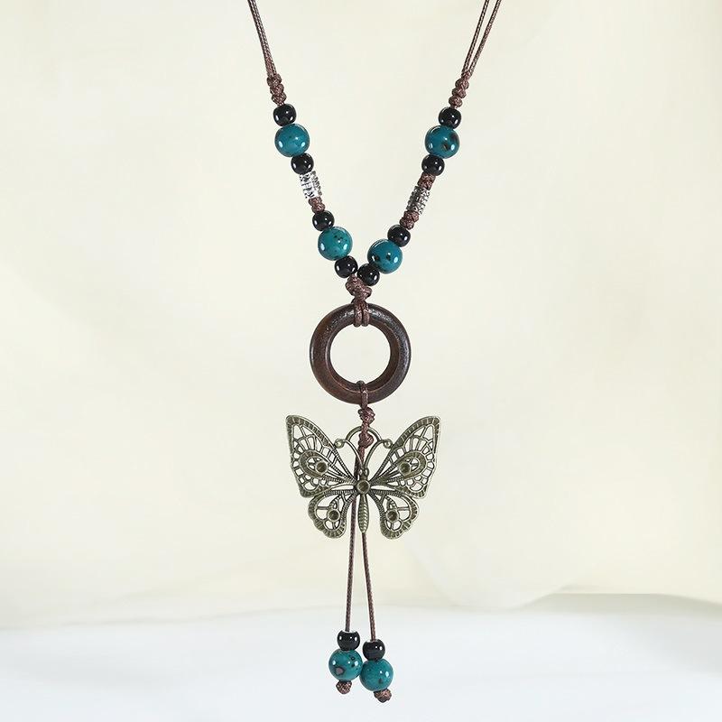 Jingdezhen ceramic necklace popular hand-woven jewelry literary gifts merchandise antique beaded girls