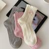 5 Pairs of Women's Summer Mesh Breathable Twist Bow Mid Tube Socks