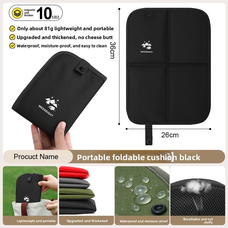 Outdoor Folding Cushion, Thickened Moisture-proof Pad, Waterproof and Portable Spring Outing, Lawn Camping, Music Festival Pad verde