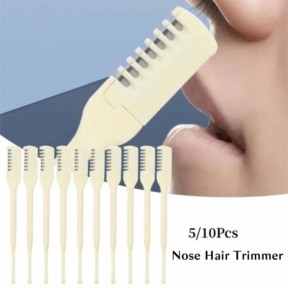 5PCS/10PCS Double Sided Nose Hair Trimmers Cleaning Nose Hair Trimmer Portable Ear Scoop Hair Scraper Shaving Nose Hair Trimmer