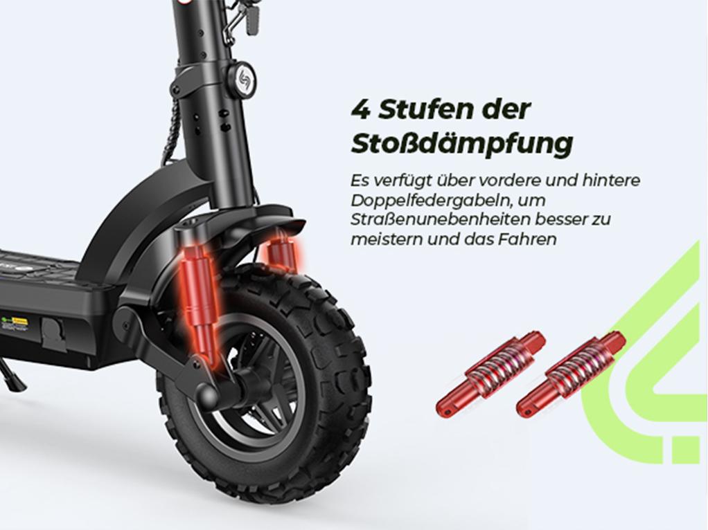 Elektroroller Faltbarer Isinwheel GT2 Straßenzulassung 500W Motor 20Km/h Höchstgeschwindigkeit 48V 15AH 80Km Reichweite Neu