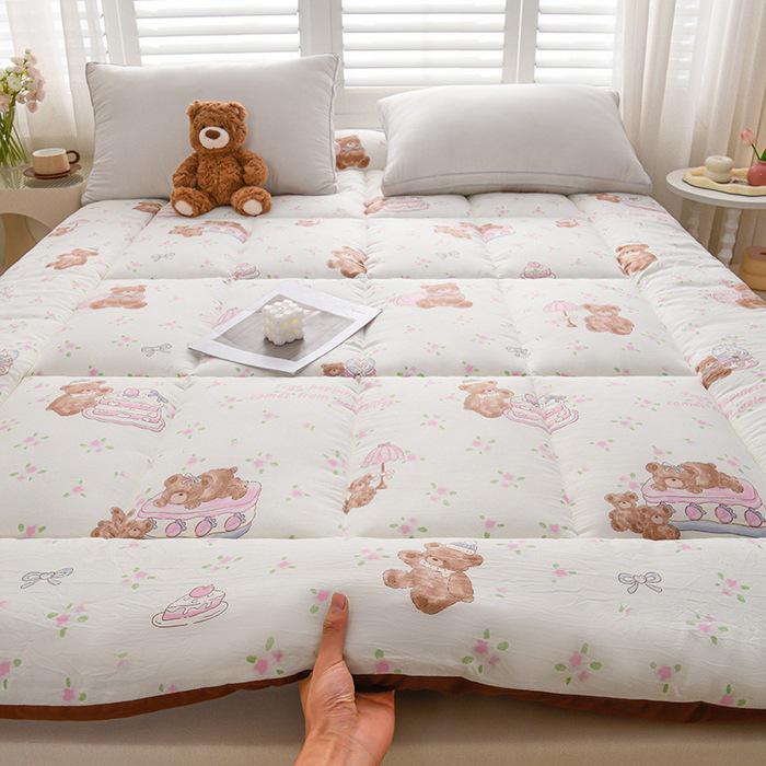 2025 Baumwoll-Matratzenauflage: Weiche, dicke, gesteppte Matratzenauflage für Einzelbetten - Ideal für Studentenwohnheime und Zuhause