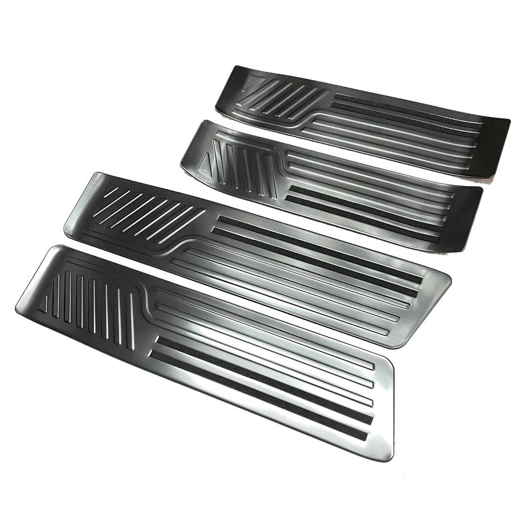 CGP Side Scuff Plates (4-Piece Set) for 40 Series Alphard and Vellfire, Black, Stainless Steel (HN09-T13822BK)