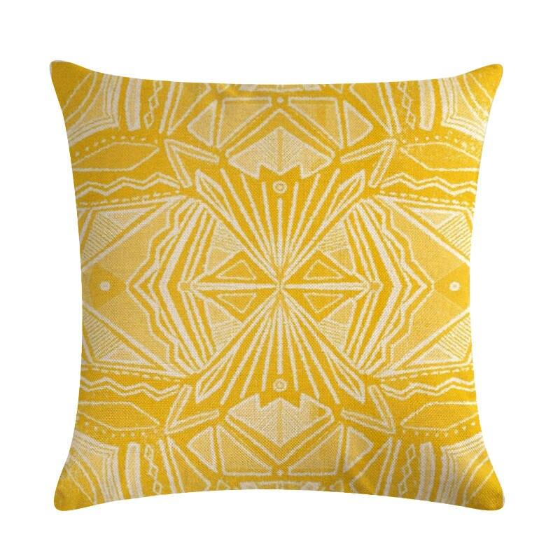 yellow pillow sham