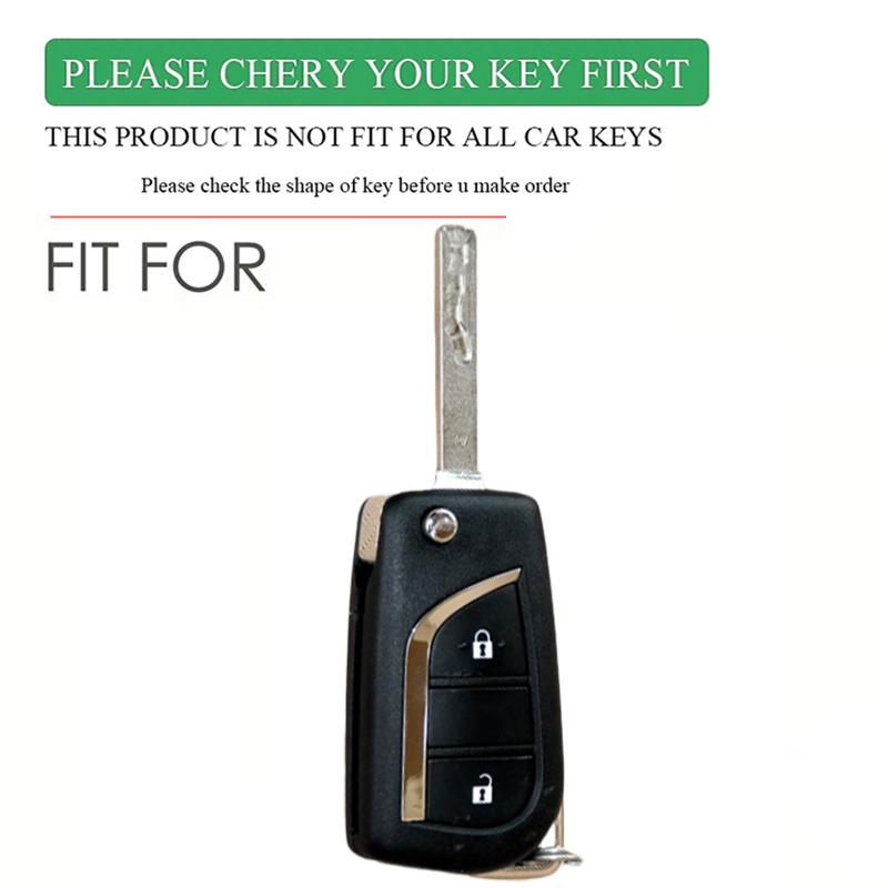 Silicone Rubber Car Key Cover Case Shell Set Protector Fob For Toyota Aygo Yaris Highlander Camry Rav4 2 Button Key Holder