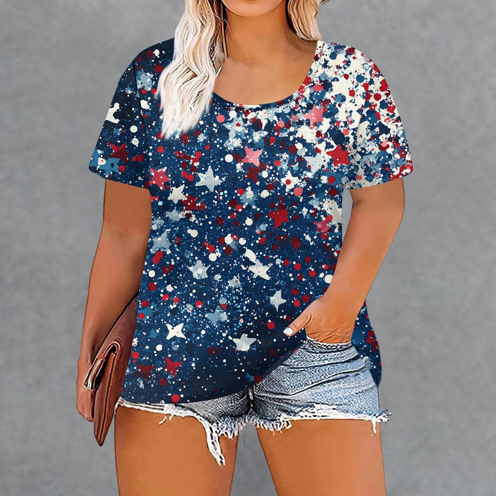 

Женская мода повседневные летние топы больших размеров с принтом XXXXXL