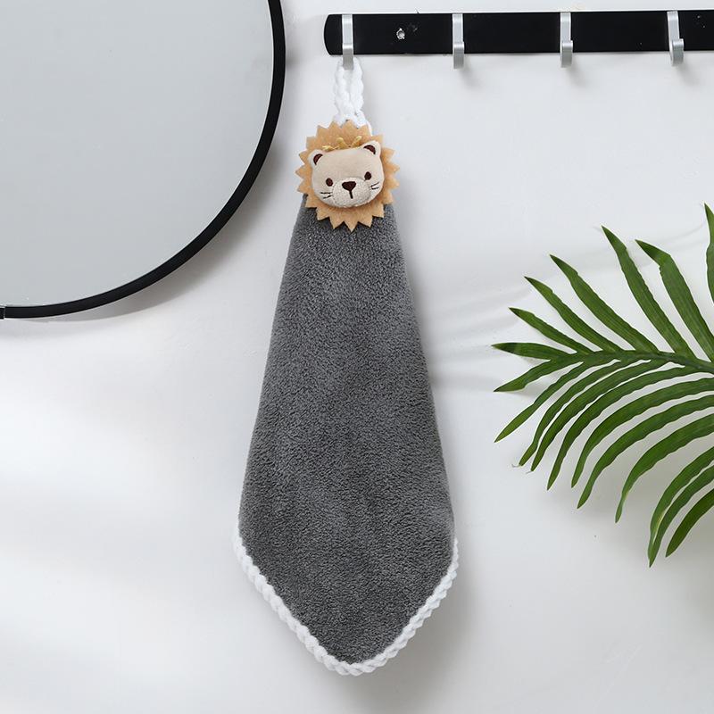 Children's Small Square Towel Cartoon Hand Towel Small Square Towel Hanging Type A Face Towel Kitchen Towel Water-absorbing Kitchen