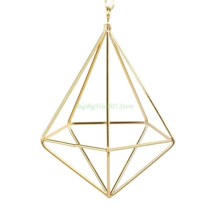 24TE 5pcs Modern Metal Geometric Air Plant Holder Minimalist Terrarium Planter Hanger Display Stand Rack Tabletop Home Decor