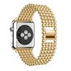 Solid Zinc Alloy Beads Link Chain Wrist Watch Band for Apple Watch Series 10 42mm/9 8 7 41mm/SE (2023) SE (2022) SE 6 5 4 40mm/3 2 1 38mm