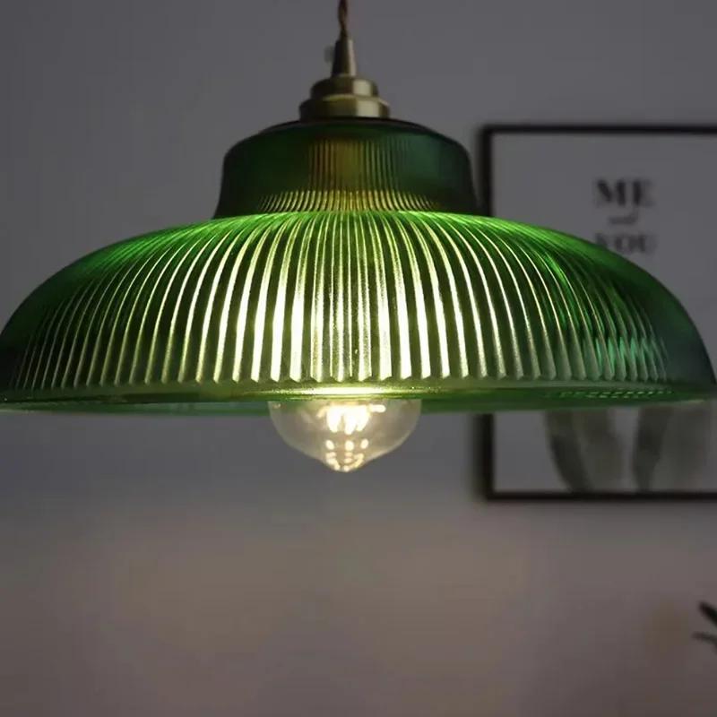 Lámpara colgante retro LED, lámpara colgante de cristal vintage para sala de estar, pasillo, dormitorio, comedor, estilo industrial, accesorio de decoración interior
