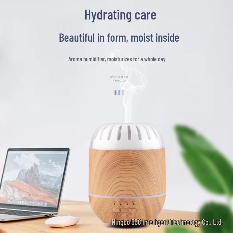 Muji Wood Grain Aroma Diffuser & Humidifier - Essential Oil Scent Lamp & Incense Burner, Customizable Gift.