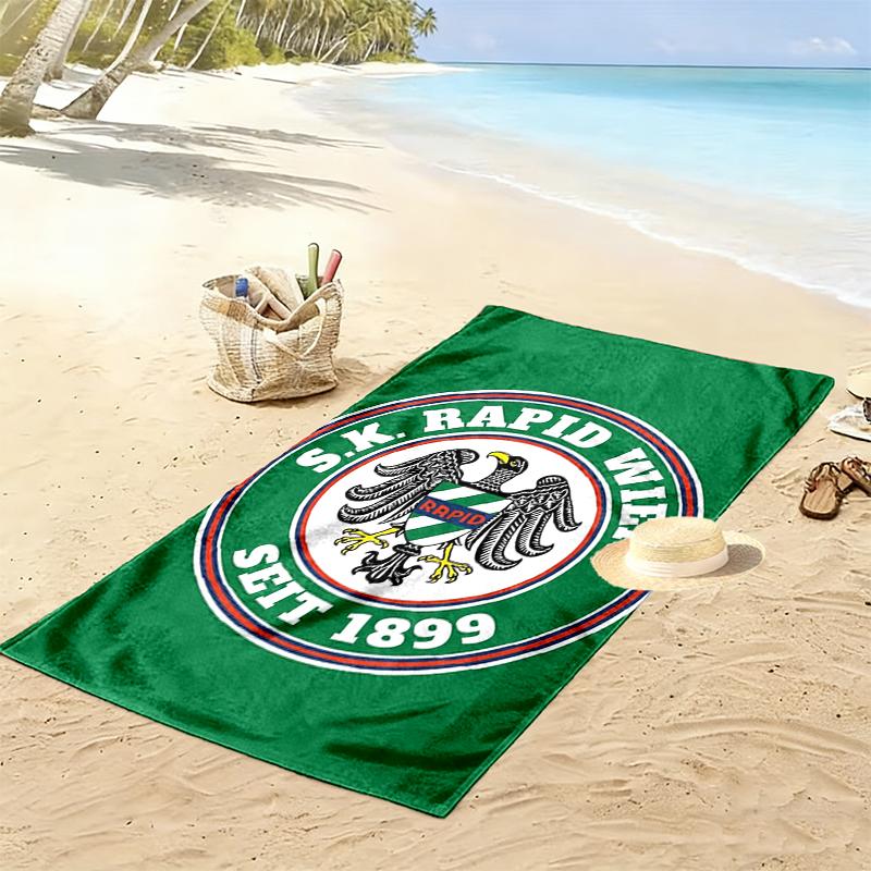 Sk Rapid Wien Print Beach Towel Large Soft Quick Dry Towel For Beach Camping Swimming