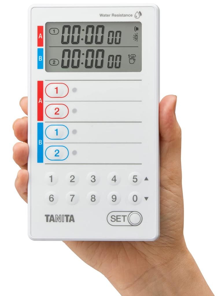 Tanita Commercial Digital Timer Washable Type 100 Hour Counter White TD-428-WH
