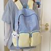 College style color matching backpack women's new schoolbag junior high school girls college students travel light backpack