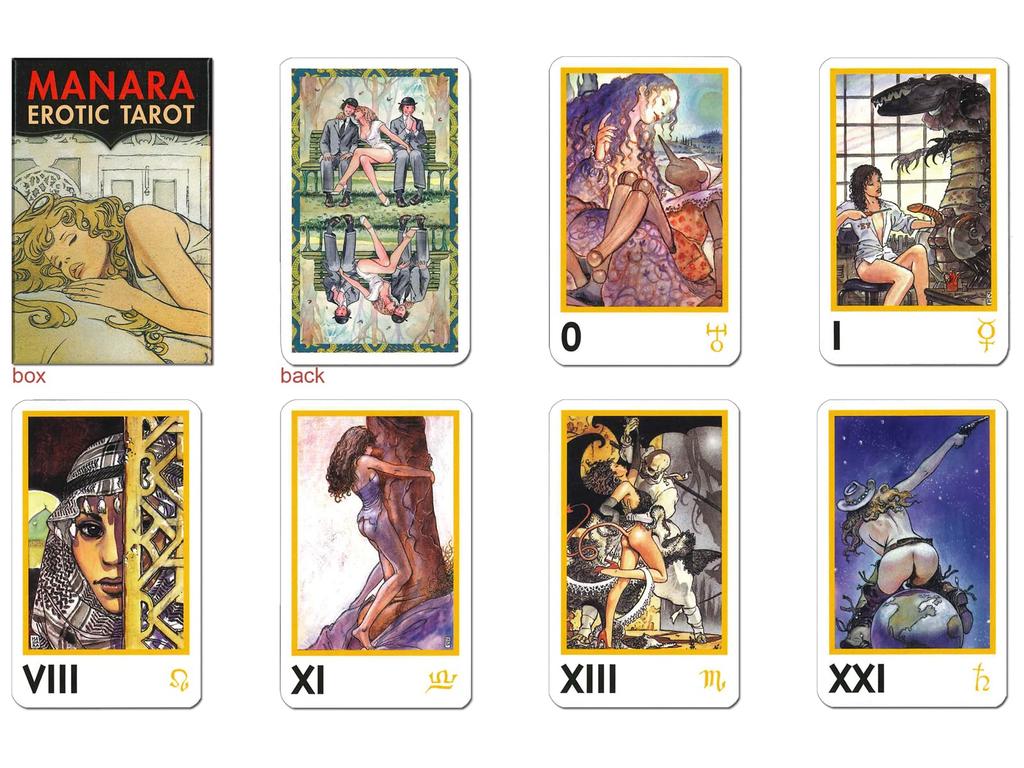 Nichiyu Mini Tarot 78 Fortune Telling Direct Import from the Manara Includes Japanese Booklet for its Sensual Cards, Cards, [Authentic, Manufacturer]