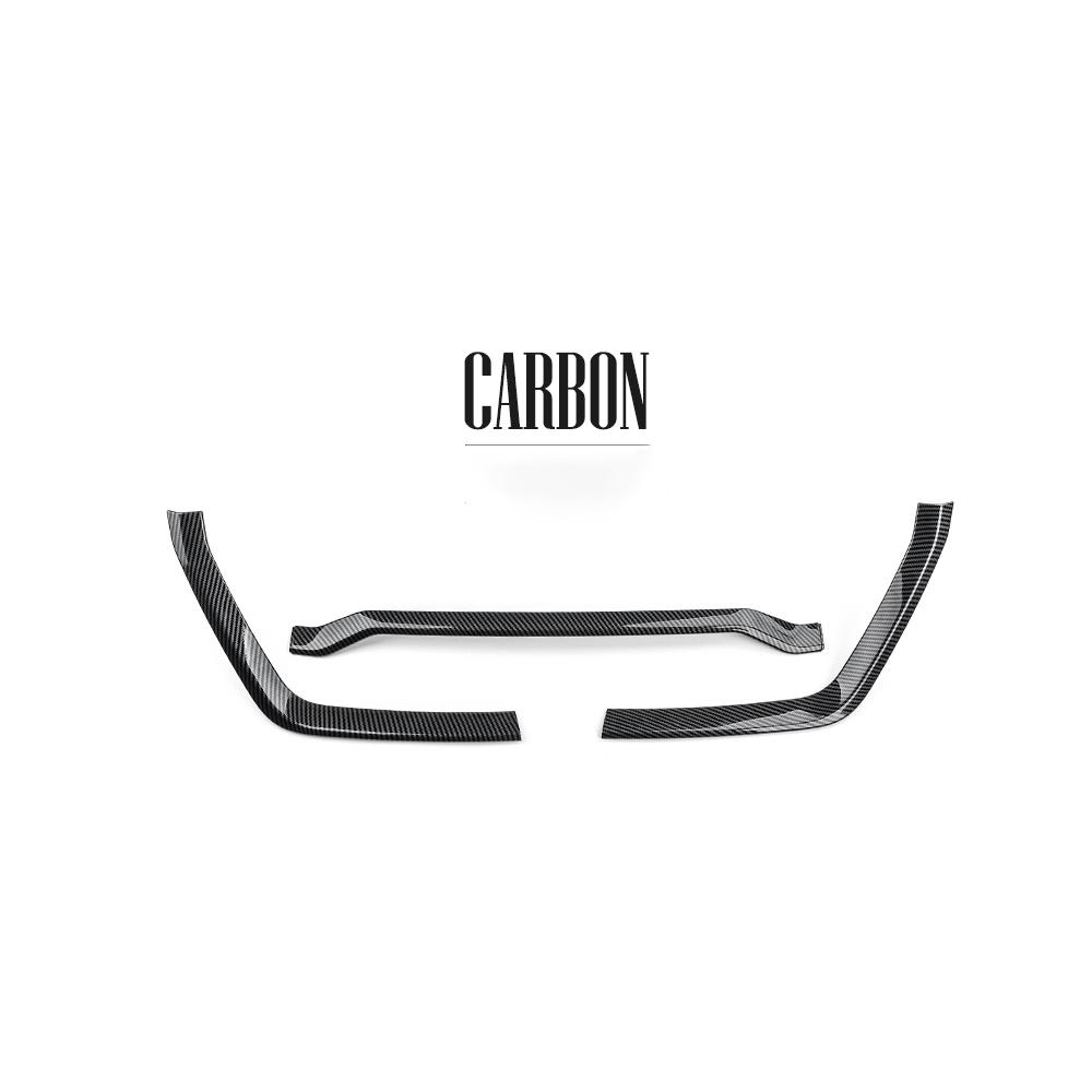

For Kia Sorento MQ4 2026 2026 3PCS Car Exterior Carbon Fiber Piano Black Front Bumper Mesh Decorative Stripes Mouldings LHD RHD