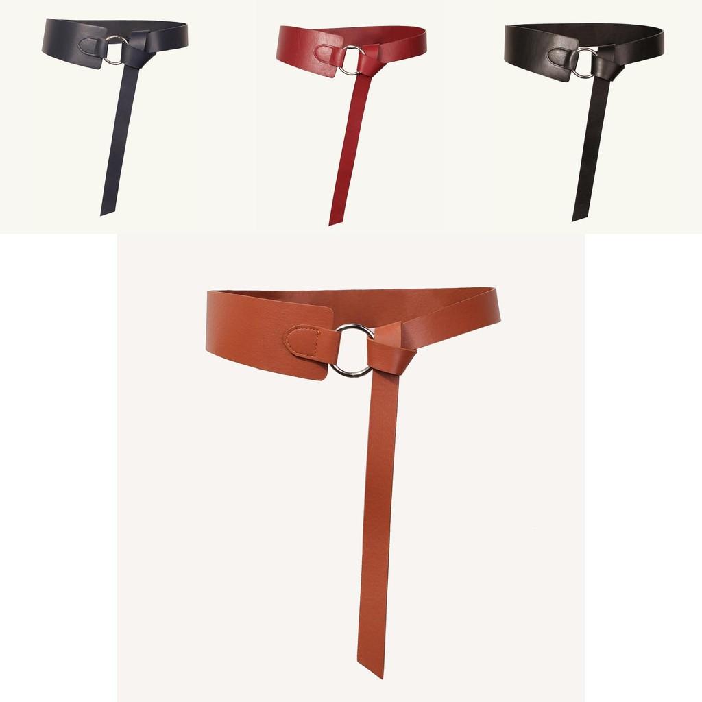 Simple Waist Womens Belt With Soft Faux Material And Tie Detail Everyday For