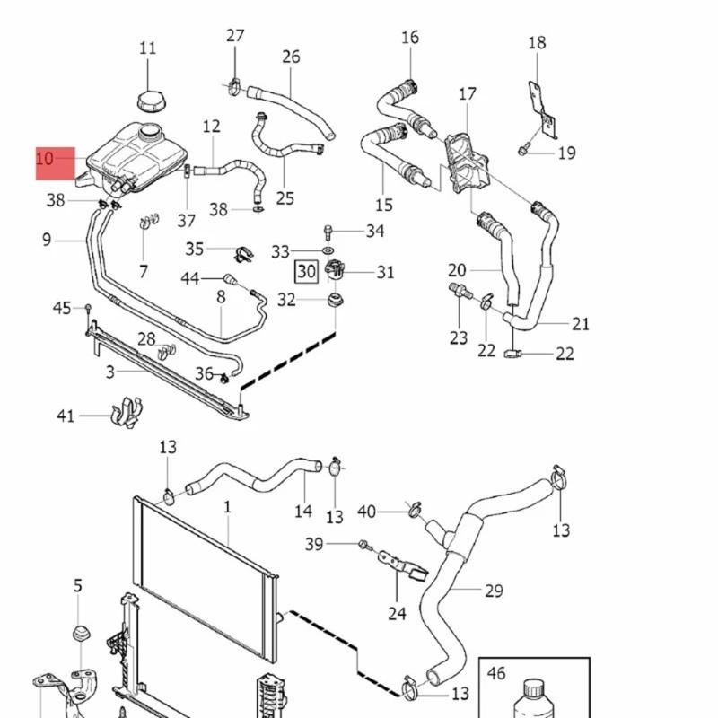 Car Radiator Coolant Expansion Tanks for MK2 2004-2011 3M5H8K218DG Engine Coolant Expansion Reservoir Overflow Tanks