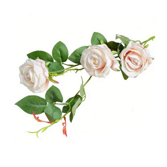 Artificial Rose Flower 3 Heads Full Blooming Fake Silk Roses Bouquet with Stem for DIY Vase Home Wedding Party Centerpiece