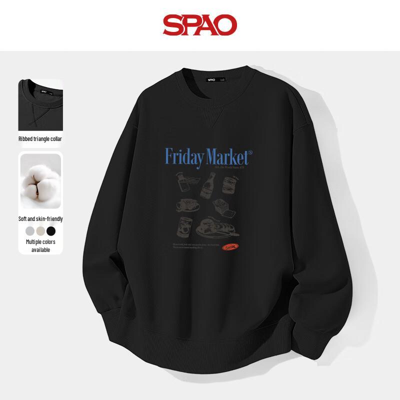 

SPAO Unisex American College Style Loose Fit Hoodie 2XL