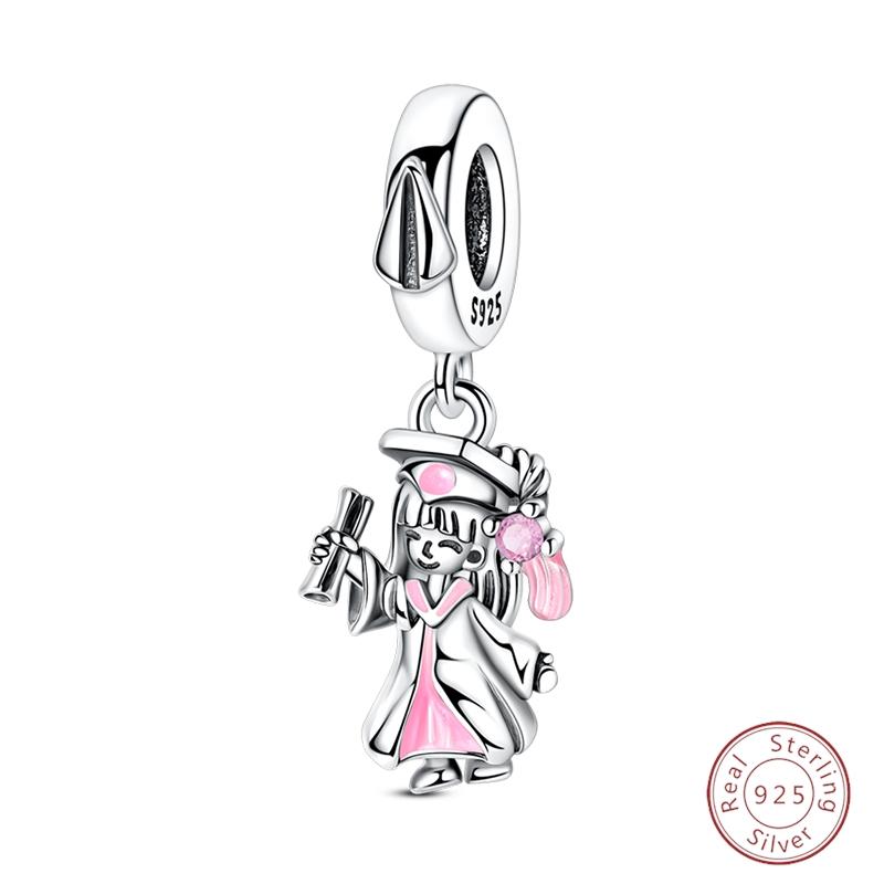 Sweety Copper Cake Poodle Crown Flowers Lover Luminous Charms Beads Fit 3Mm Bracelets Diy Fine Jewelry Making