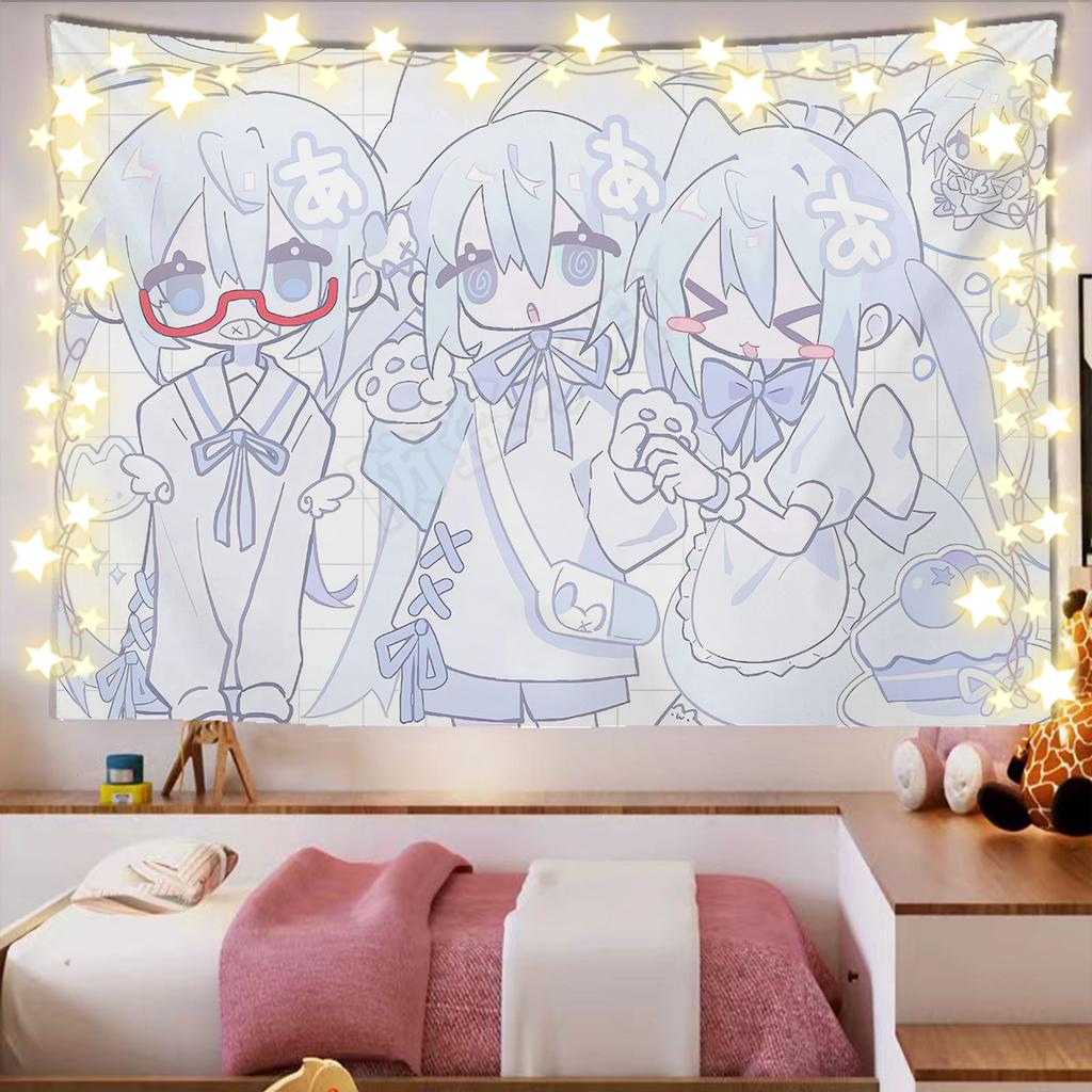 Kawaii Home Decor Wall Hanging Tapestry Anime Girl Tapestry Wall Bedroom Background Decor Cute Fashion Lady Tapestries
