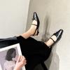 French Low Heel Small Heel Bag Head Sandals Shoes 2025 New Spring and Summer Bow Evening Single Shoes French Square Head