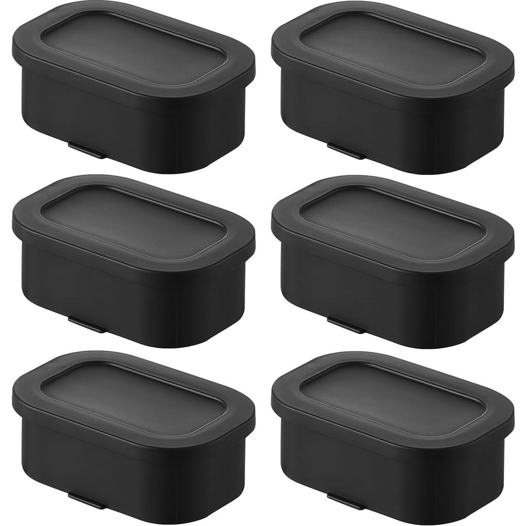 Yamazaki Tower Frozen Rice Set of with and Dishwasher 10632 x 3 Container, Small, Black, 6, Strainer, Microwave, Freezer, Safe,