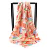 90cm Square Silky Smooth Kerchief Popular Print Headcloth Luxury Silk Scarves Fashion Shawl Bandanna Foulard Women Hijab