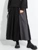 2025 Autumn/Winter Niche Fashion Elastic Waist Patchwork Wide-Leg Culottes Plus Size