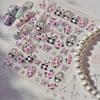 1pcs Cute Sketching Graffiti Animal Cat Dog Rabbit Bear Laser Nail Art Sticker Designs Self Adhesive Decoration Decal Acessories