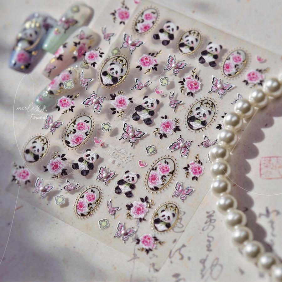 1pcs Cute Sketching Graffiti Animal Cat Dog Rabbit Bear Laser Nail Art Sticker Designs Self Adhesive Decoration Decal Acessories