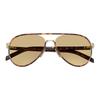 Prada Brand Logo Stainless Steel Aviator Sunglasses Women's Tortoiseshell Tortoiseshell Color 59 Basic Packaging-glasses Case + Packaging Box