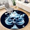1pc Skull Ace Office Round Area Rug, Under Office Chairs Bedroom Living Room Home Decor, Room Deco, Available in Various Sizes