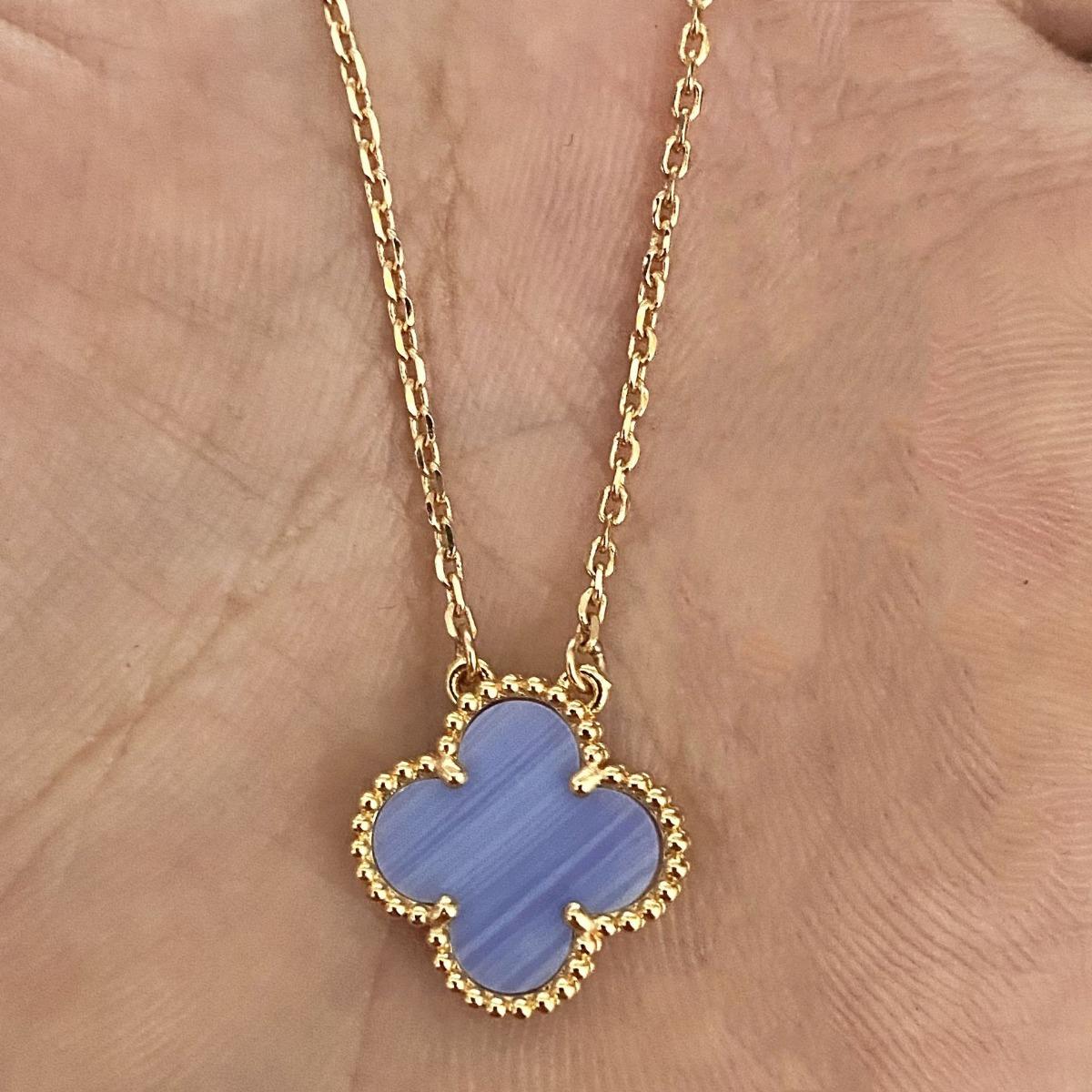 

Модное ожерелье с четырехлистным клевером, женская счастливая трава, двухсторонний перламутровый кулон, не теряет цвет, старшая цепочка с чувством ключицы