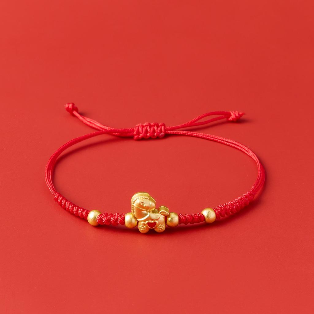 2026 Year of the Horse Red String Bracelet, Handmade Ethnic Style Hand Rope, New Year Charm for Good Fortune.