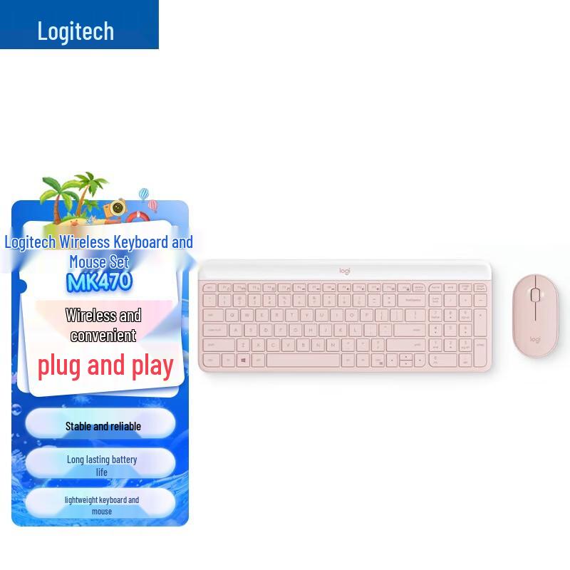 

Logitech MK470 Slim Wireless Keyboard and Mouse Combo