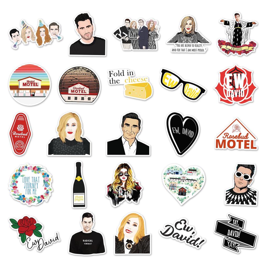 50pcs Rich Kids Poor Kids Graffiti Stickers for Laptop, Suitcase, Car, Skateboard, and Phone