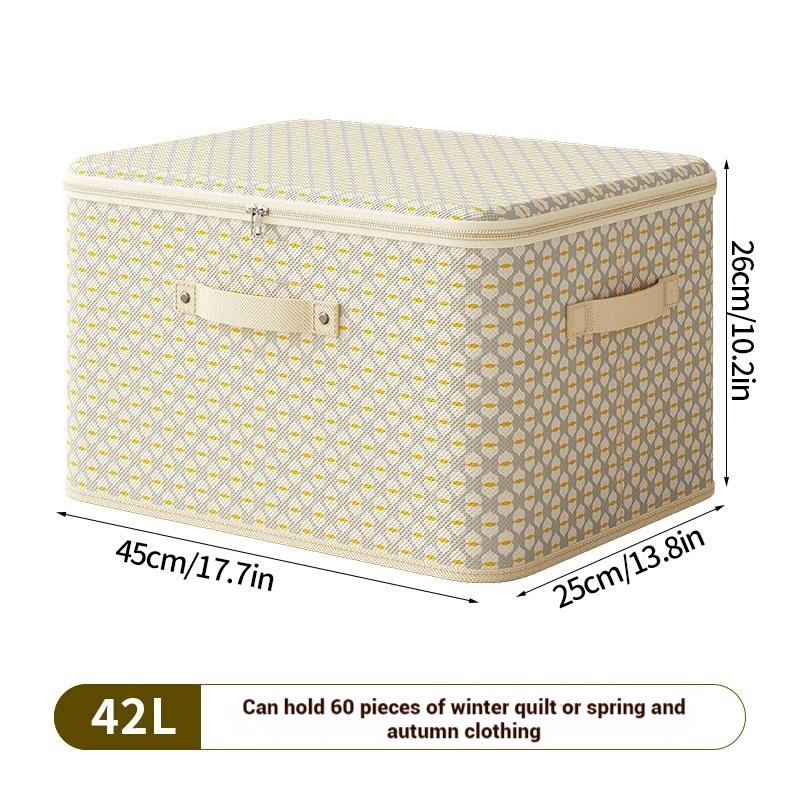 Large Clothing Storage Bag Zipper Portable Wardrobe Organizer for Clothes Quilt Blanket Storage Bags Home Dustproof Storage Box