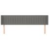 Maison Exclusive - Tête de lit avec oreilles Gris foncé 203x16x78/88 cm Tissu