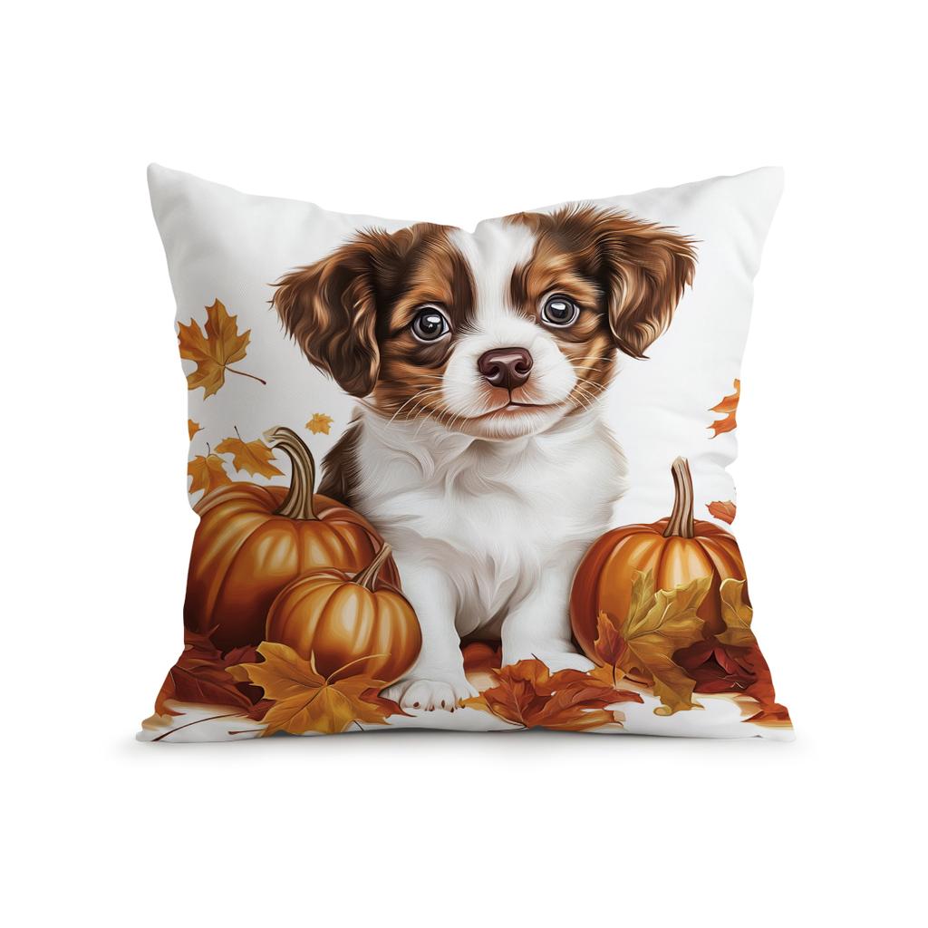 Autumn Thanksgiving Decor Pillowcase Printed Polyester 45x45cm Throw Pillowcover Decorative Sofa Cushion Pillowslip Home Decor