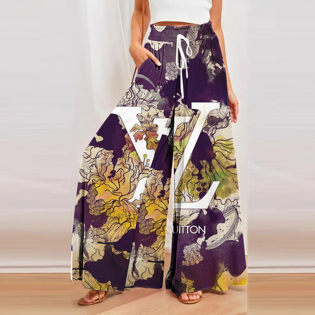 Women's Casual Pants Loose and Thin Wrinkled Wide-leg Trousers