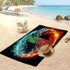 Portugal Football Print Beach Towel Quick Dry Super Absorbent Soft Bath Towel for Swimming Beach Travel Fan Souvenir Gift
