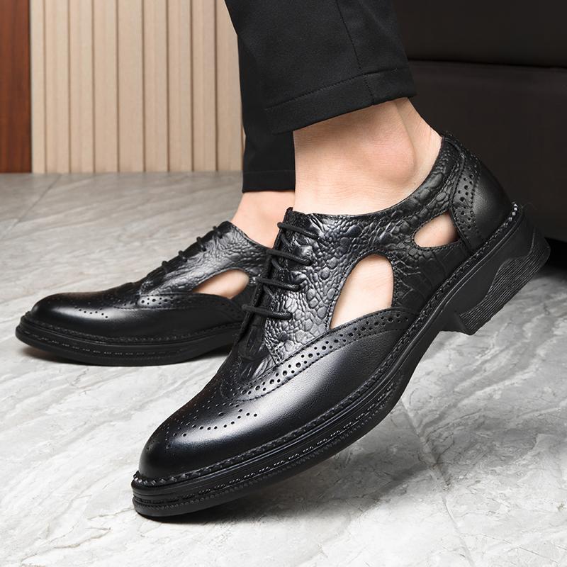 Fashion Business men's leather shoes Breathable comfortable high-quality style Dress up party and Office Luxury outdoor shoes 38-47